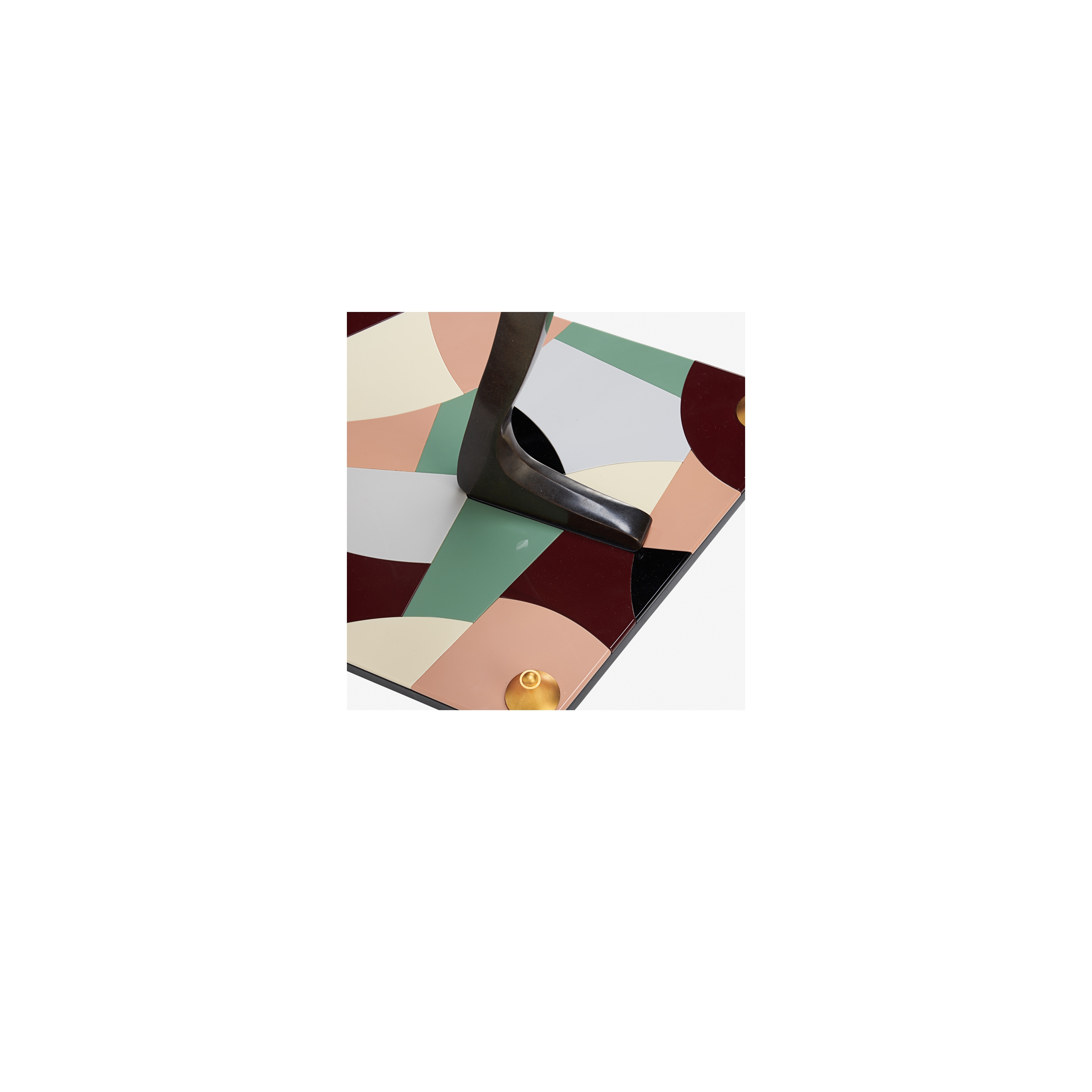 Artwork by Dan Dailey, Fine and tall Female Figurative Floor Lamp, edition of six, Kensington, NH,, Made of Cast and patinated bronze, anodized aluminum, Vitrolite, blown glass, single sockets