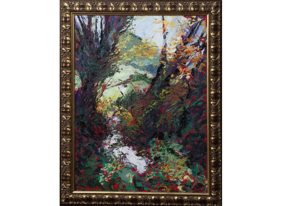 Artwork by James Michalopoulos, Marche de Bois, Made of oil on canvas