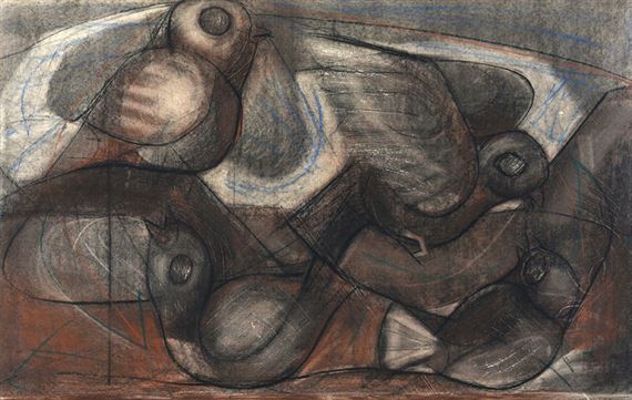 Four Birds by Louis Maqhubela