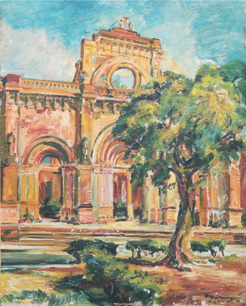 Diosdado Lorenzo Ruins Of Manila Cathedral (1948) MutualArt