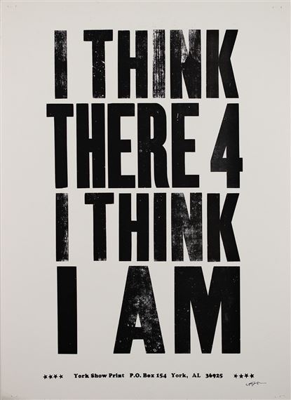 4 Works: Letterpress posters by Carl Pope, circa 2007