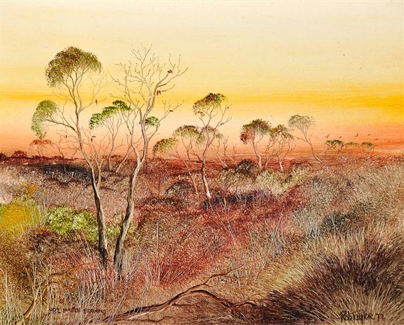 “A Hot Mallee Morning” by Rob Taylor, 1976