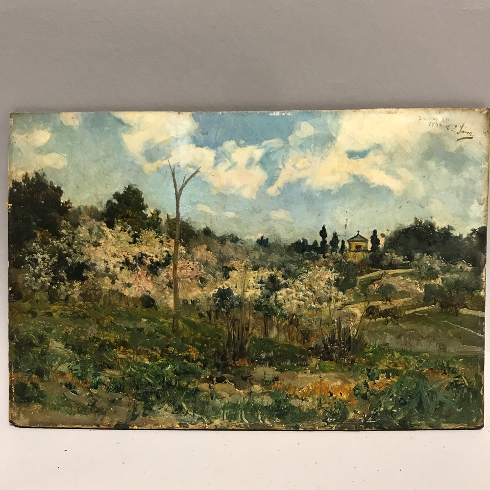 Artwork by Casimiro Sainz y Sainz, Spanish Landscape, Made of Oil on panel