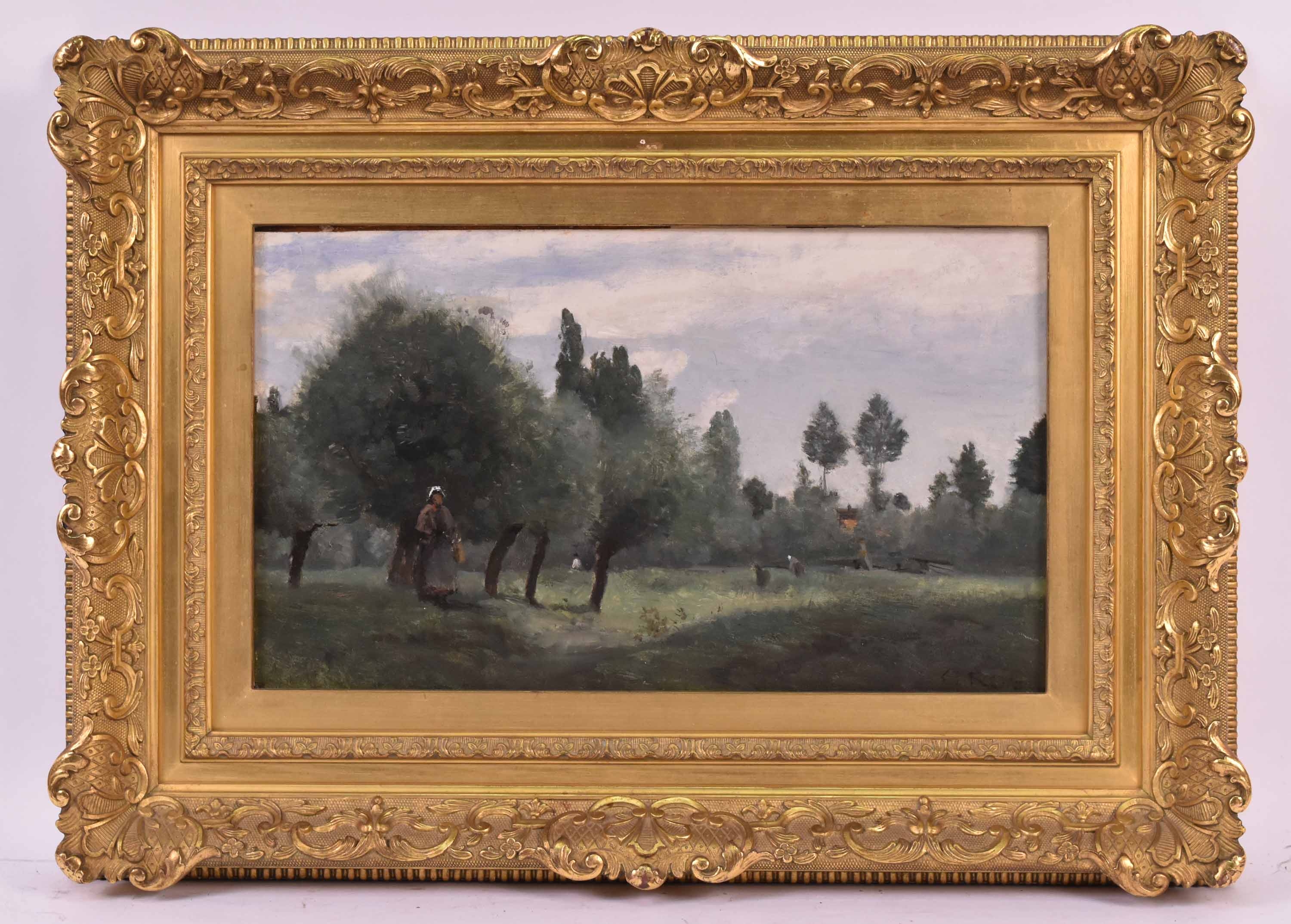 Jean Baptiste Camille Corot | Prairies sur le bord de la Scarpe, Pres ...