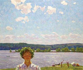 Spring on the Volga - Alexei Ivanovich Butov