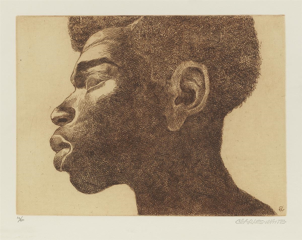 Head of A Man by Charles White, 1979