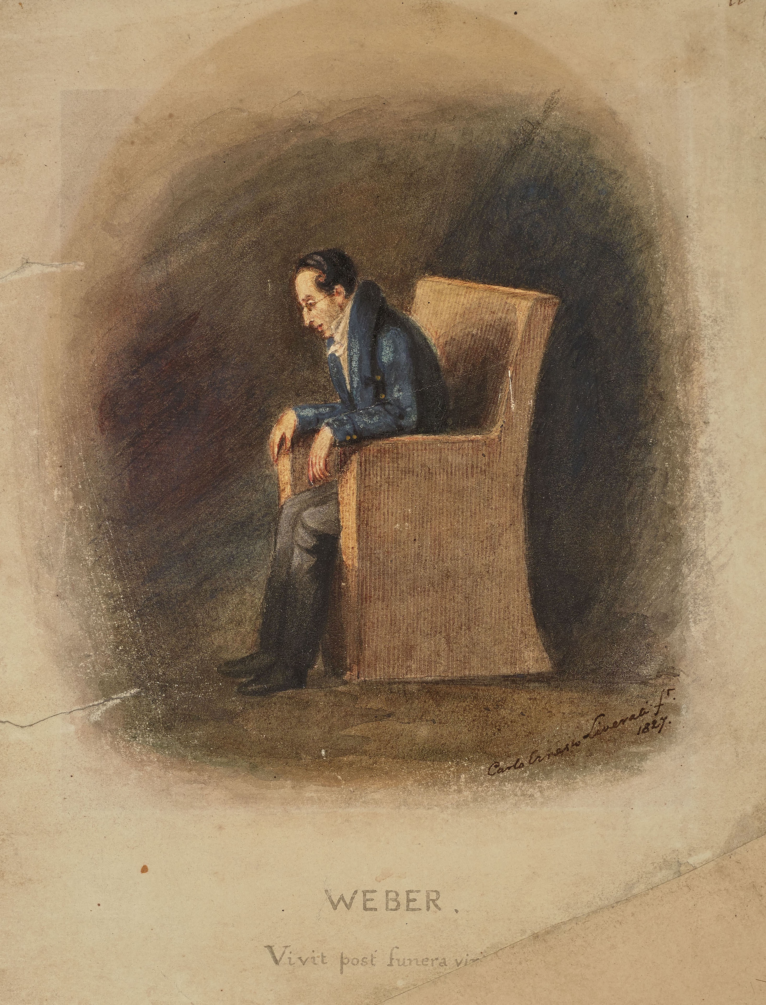 Portrait de Carl Maria von Weber - Carlo Ernesto Liverati