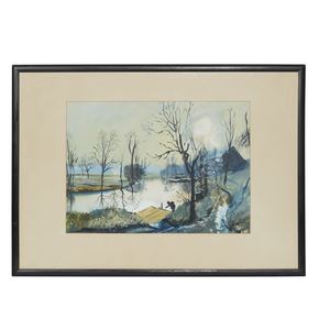 River Scene by Oskar Laske