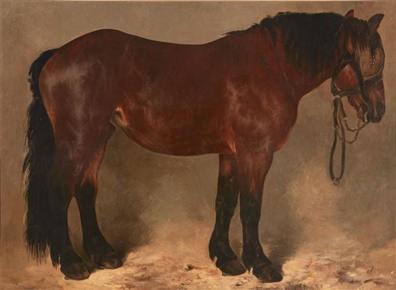 A brown draft horse by Jeanne d'Espiennes