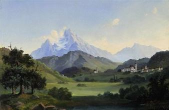 Blick auf den Watzmann - Johann Baptist Kreitmayr