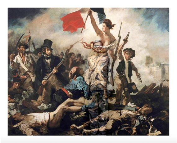 Liberty, Leading the people by Liu Bolin, 2013