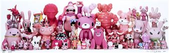Kaws - Toy Giants Group Shot (Pink) - Daniel & Geo Fuchs