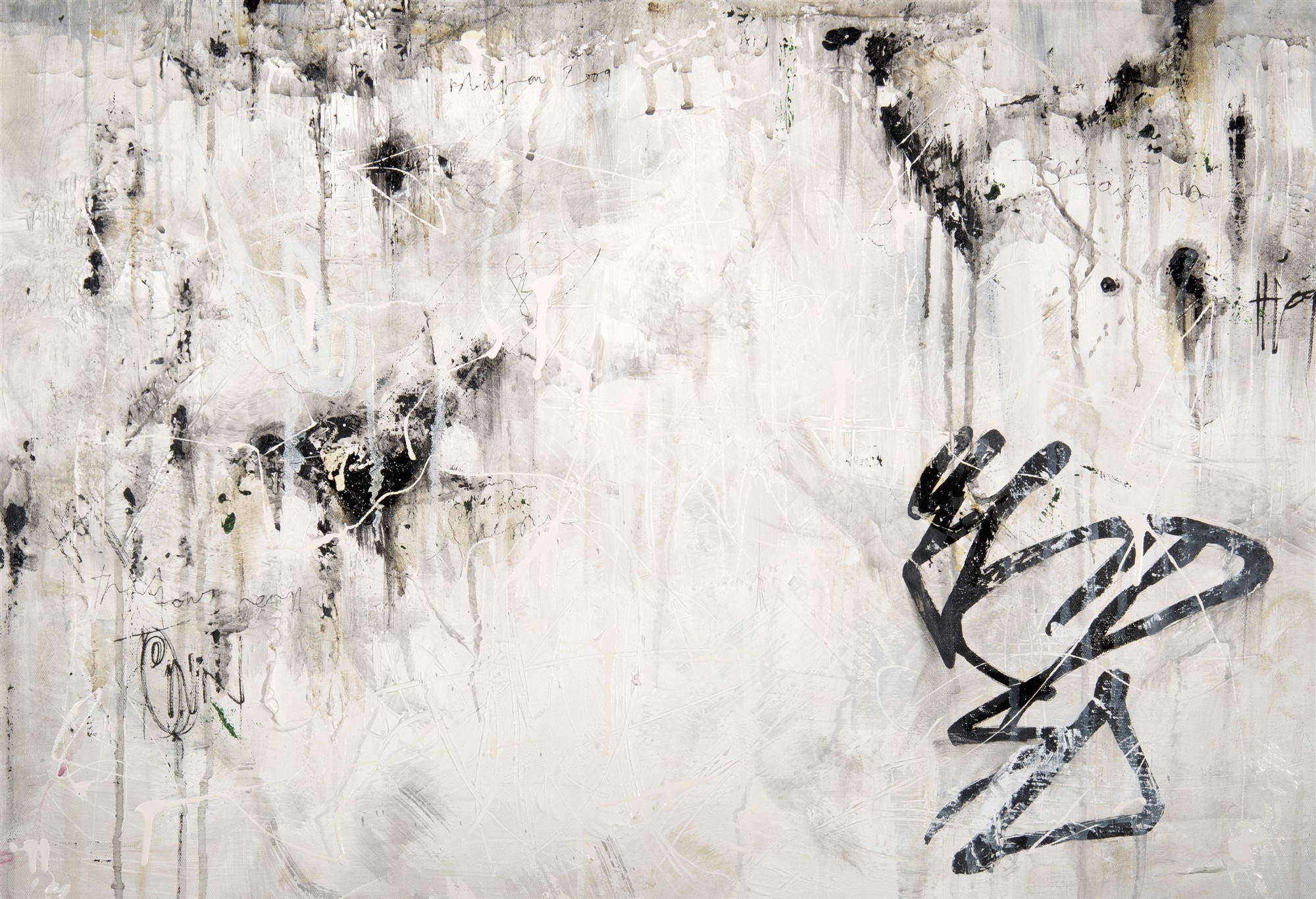 Artwork by Holly Thoburn, Town Hall, Made of mixed media on canvas