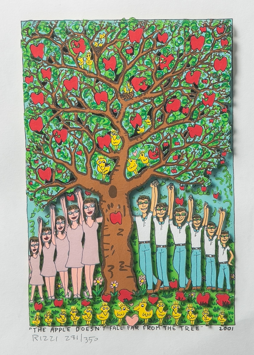 James Rizzi | The Apple Doesn't Fall Far From The Tree (2001) | MutualArt