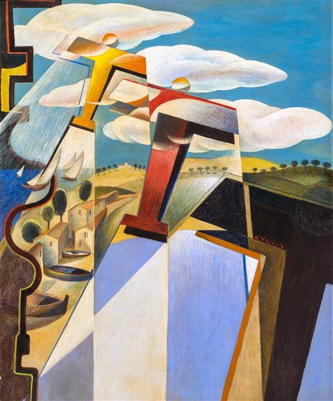 Stormo aereo + paesaggio by Giulio d’Anna, 1931 - 1932