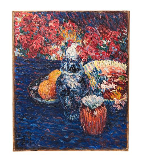 Stillleben mit Blumen und Früchten by Alexej von Jawlensky, Painted circa 1905