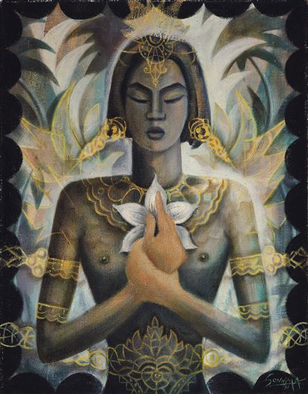 SANGHYANG TUNGGAL EEN BALISCHE GODENFIGUUR by Auke Cornelis Sonnega, 1951