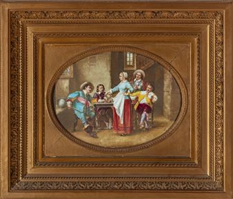 19th Century Tavern Scene - J. Pascault