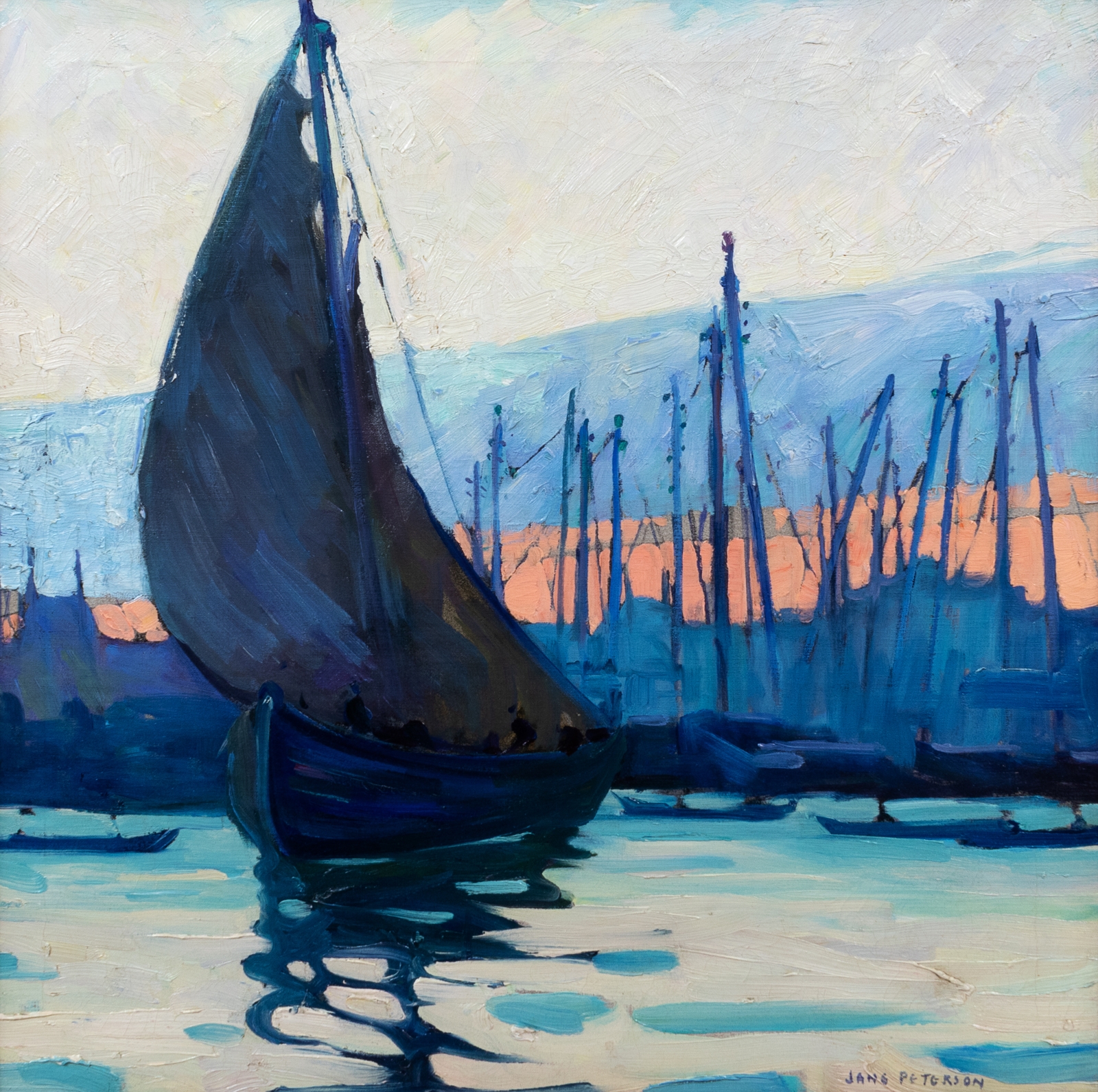 Jane Peterson | Gloucester Harbor, Twilight | MutualArt