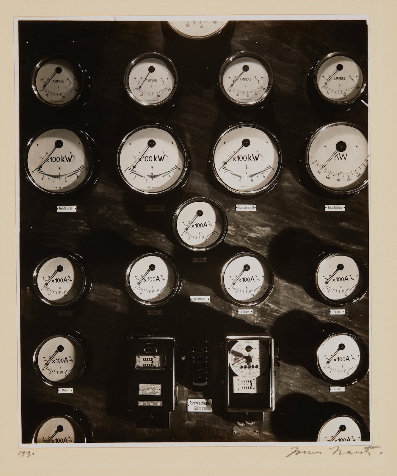 Artwork by Werner Mantz, Untitled (Gauges), Made of Gelatin silver print