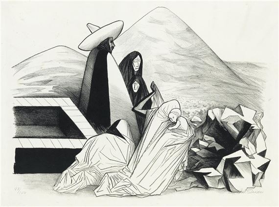 José Clemente Orozco | Mexican Pueblo (1930) | MutualArt
