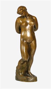 Stehender weiblicher Akt - Arnold Hünerwadel