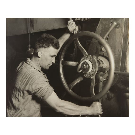 AUTOMOBILE TIRE MAKER by Lewis Hine, circa  1930