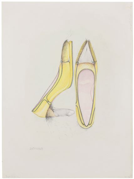 Zwitterschuh (Hermaphrodite Shoe) by Birgit Jurgenssen, 1976, Feb. 76, Executed in 1976