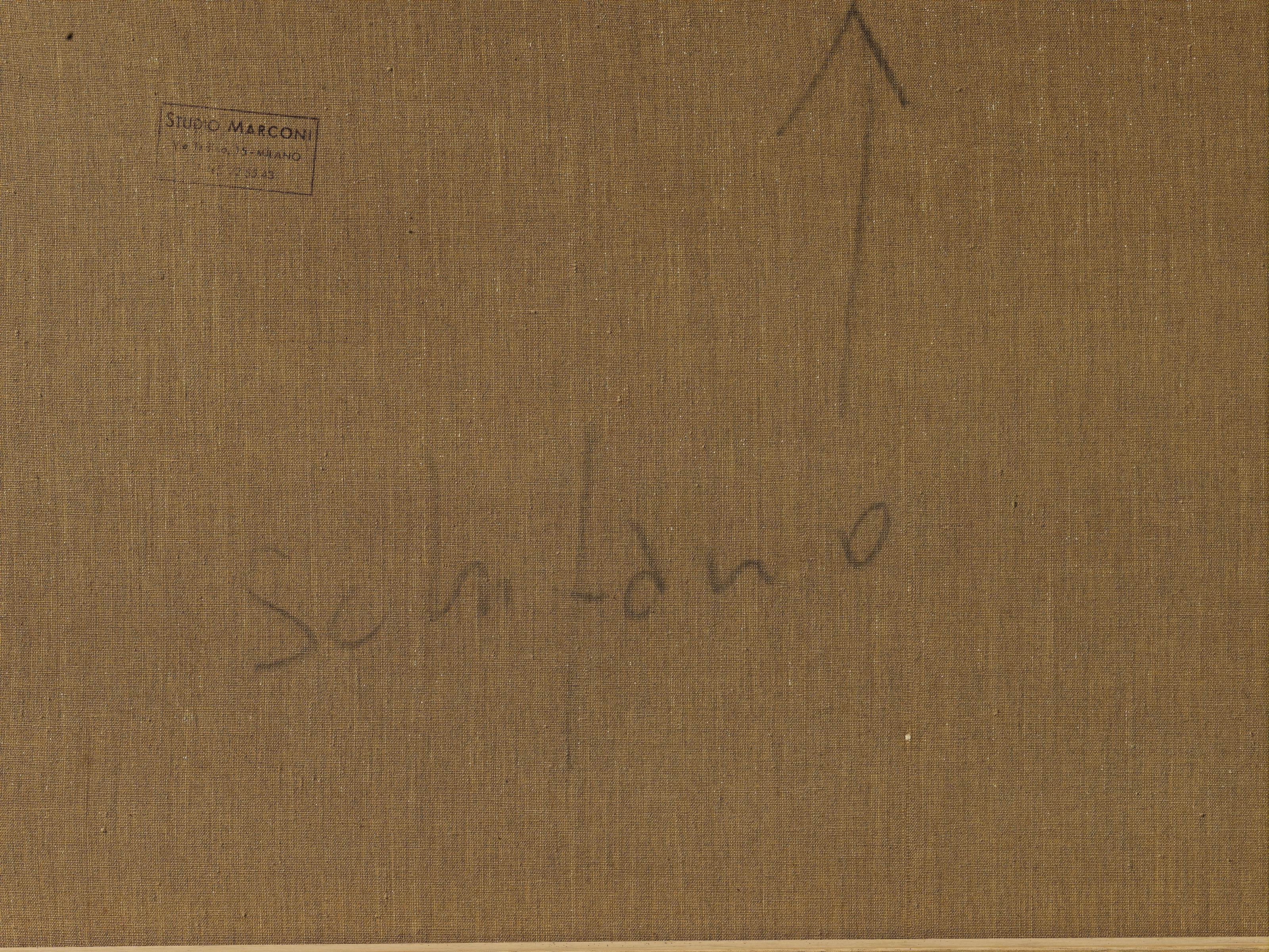 Artwork by Mario Schifano, Paesaggio anemico (Anemic Landscape), Made of enamel and graphite on canvas