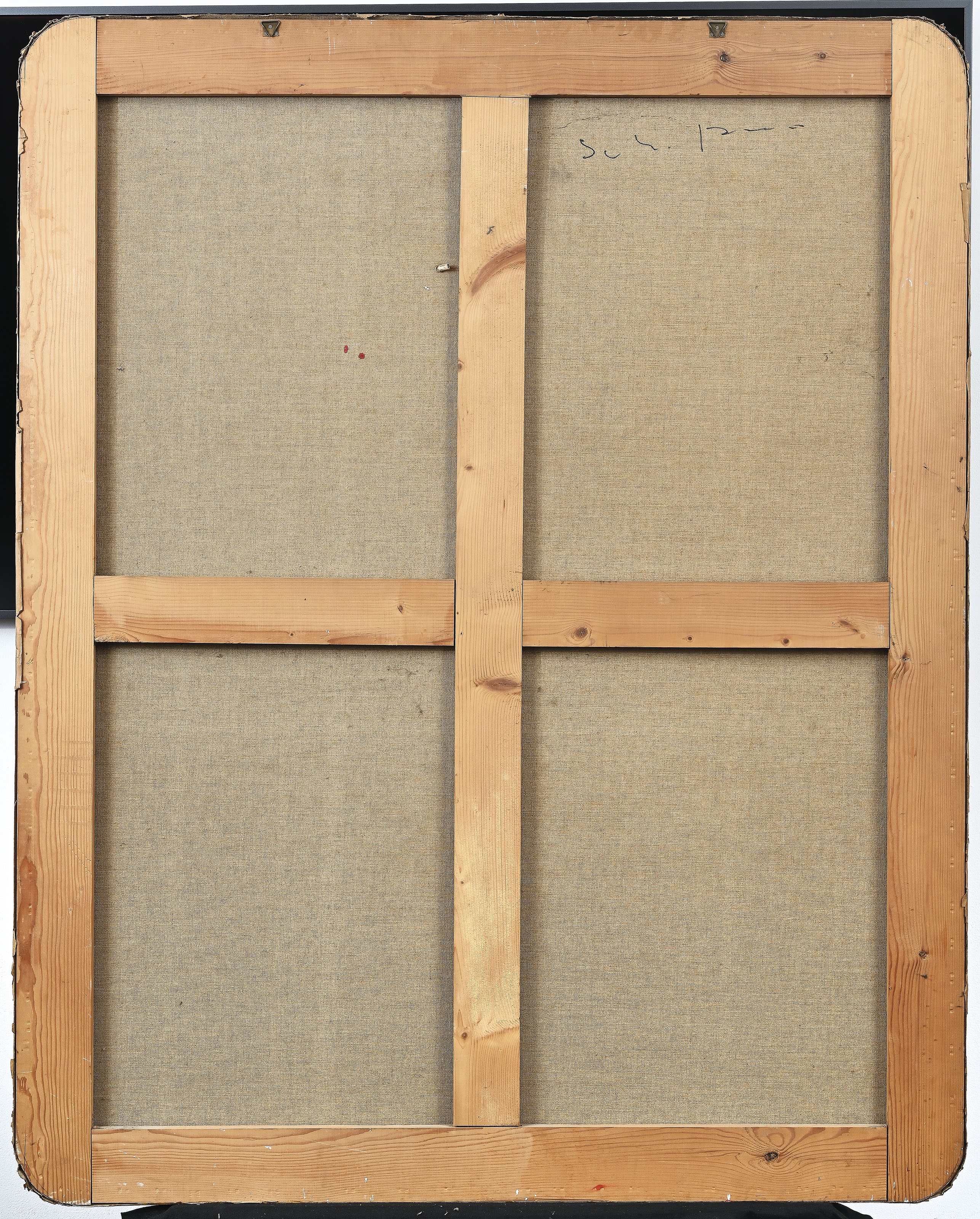 Artwork by Mario Schifano, Compagni Compagni (Comrades Comrades), Made of enamel and paper collage on paper, laid down on canvas