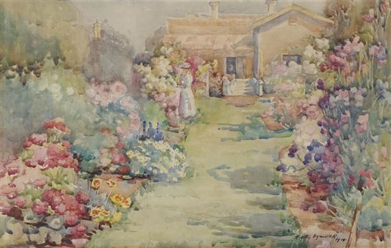 Untitled (Residential Garden Scene) - Hetty Dymock
