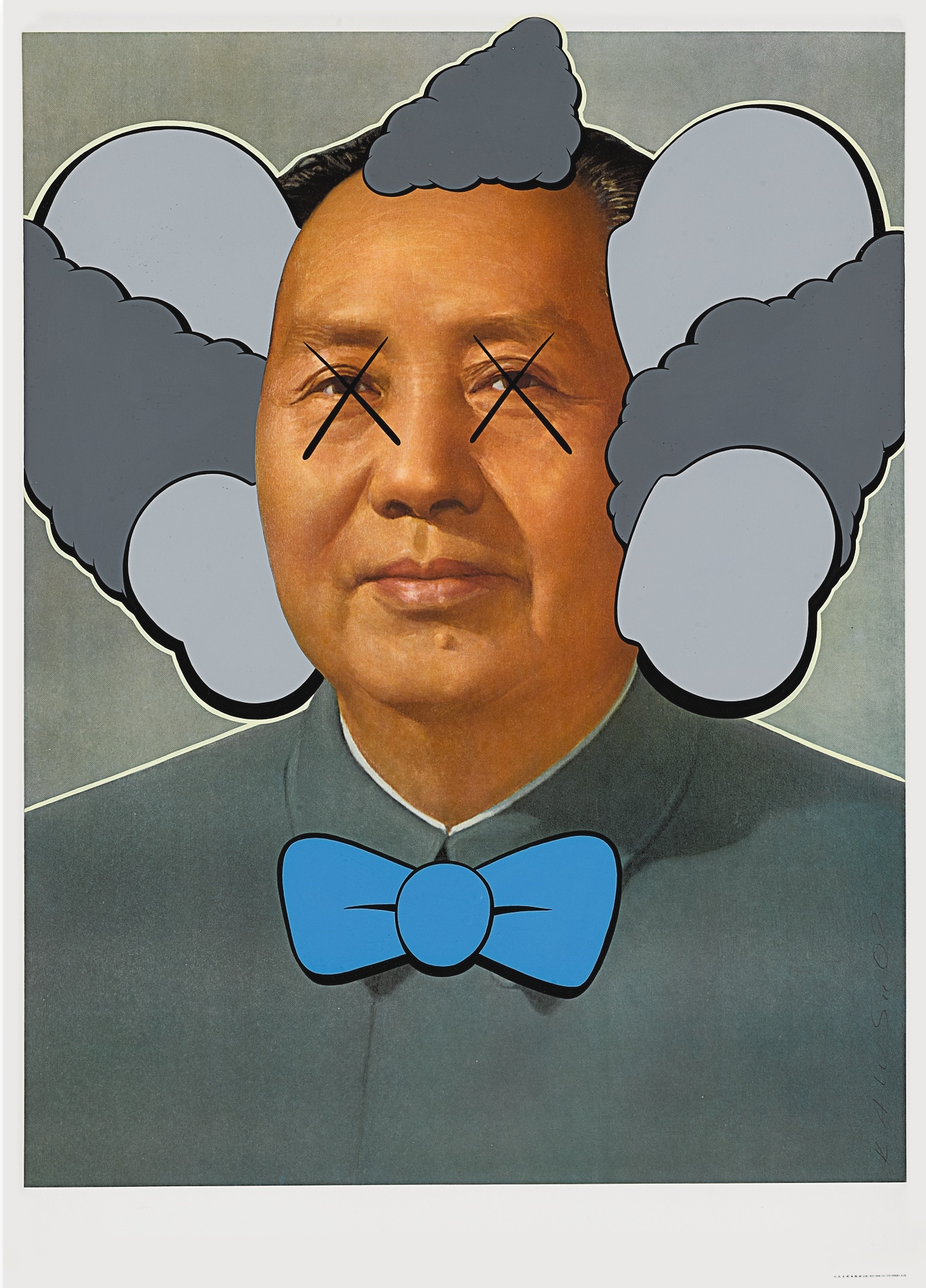 Artwork by KAWS, UNTITLED, Made of acrylic on poster mounted on linen