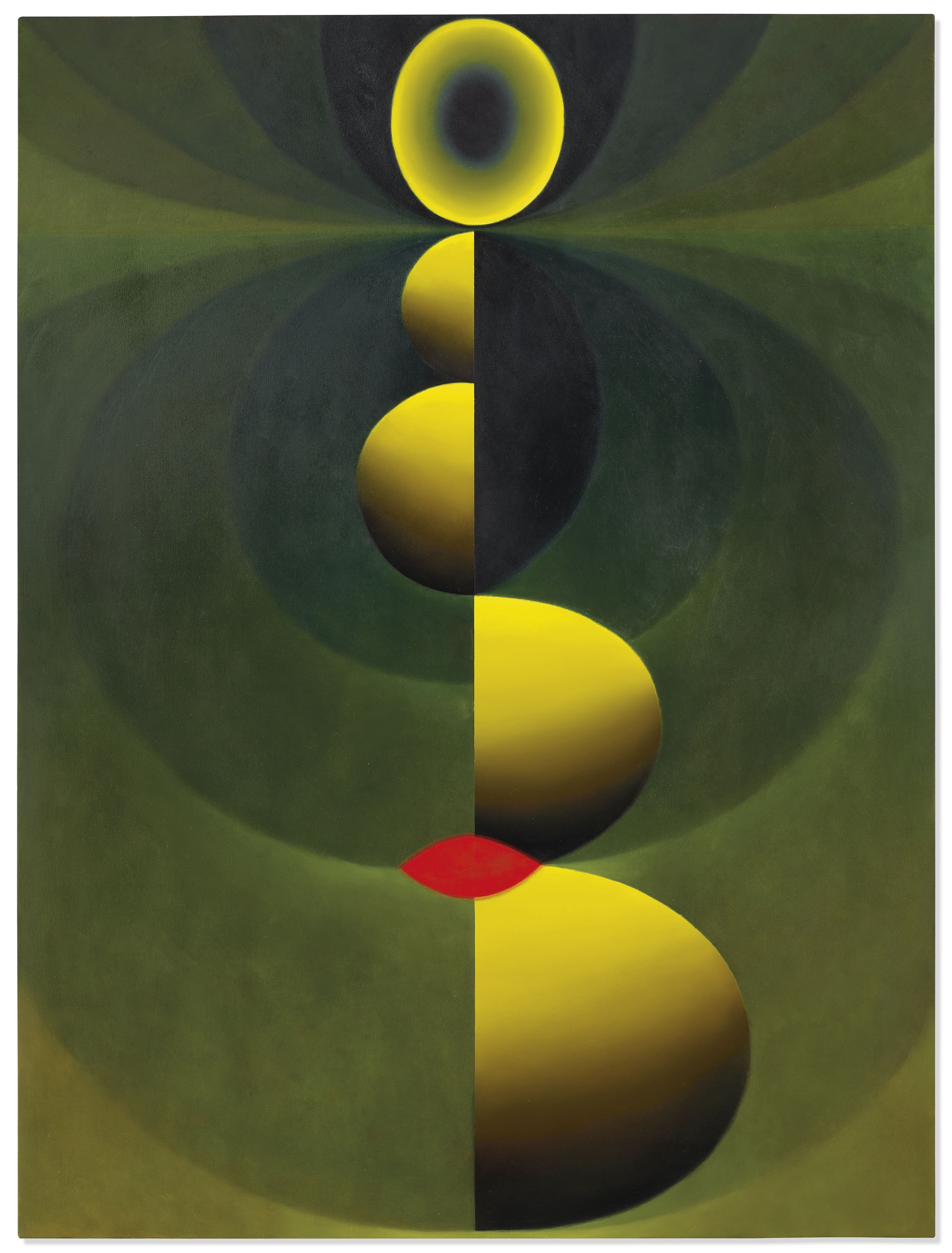 Artwork by Loie Hollowell, Lady in Green, Made of oil on canvas