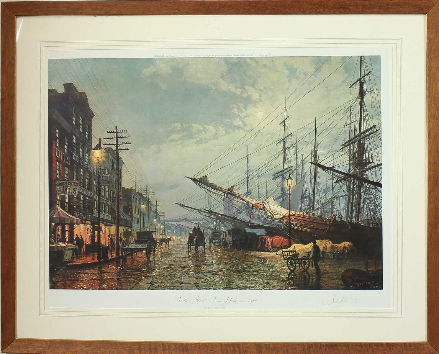 John Stobart South Street, New York in 1880 MutualArt