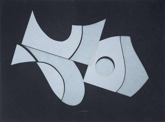 Variante nach Blatt 8 der Folge "10 Handdrucke" by Hermann Glöckner, 1981