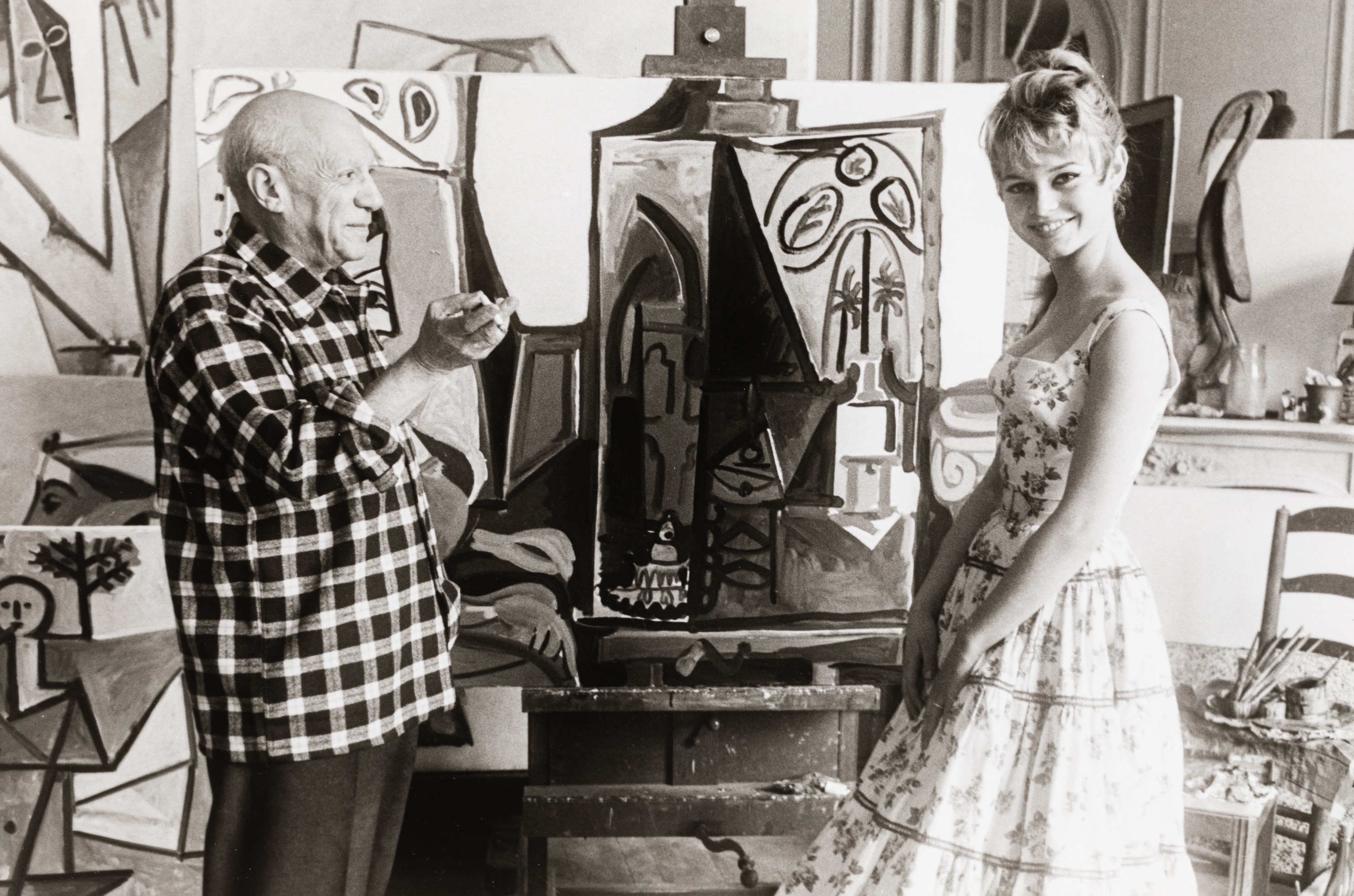Artwork by Jérôme Brierre, Pablo Picasso und Brigitte Bardot, Made of silver gelatin print on RC paper