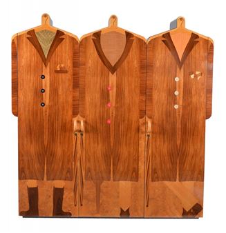 A surrealist three door gentleman's wardrobe - Andrew Varah