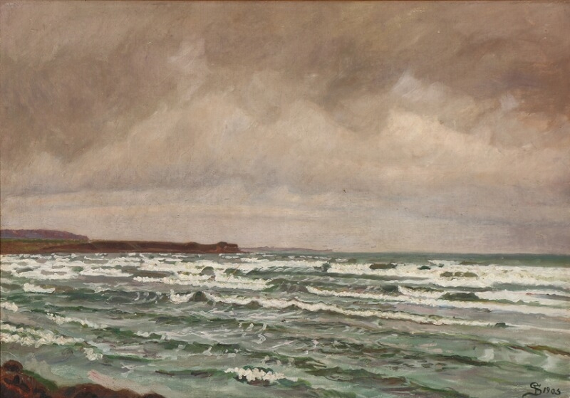 “Storebælt Efteraar” by Fritz Syberg, dated 1905