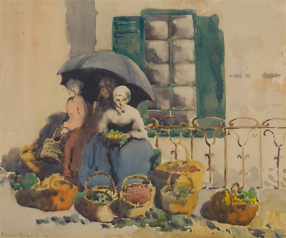 Elma Roach | The French Flower Seller (1925) | MutualArt