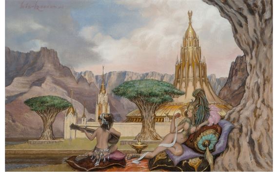 The Sea of Vaynu preliminary by Stephen Hickman