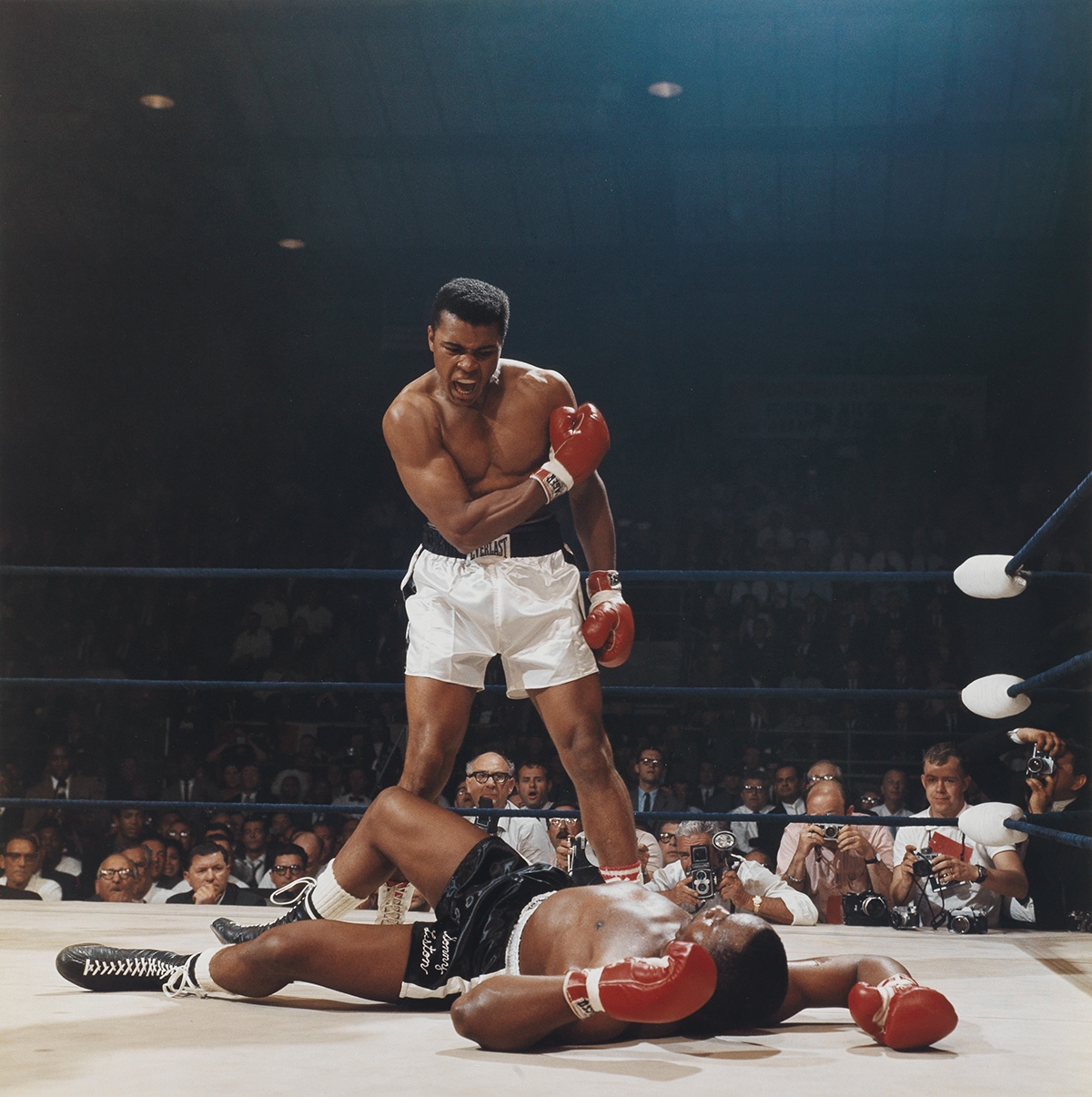 Neil Leifer | Muhammad Ali reacts after his first round knockout of ...