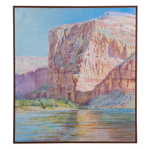 Sun Lit Butte... by Merrill Mahaffey, 1996