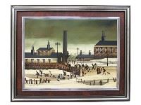 The Sloping Wall - Industrial Town in the Snow by Brian Shields, 1976