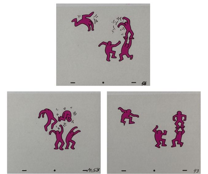 Keith Haring | Sesame Street Breakdancers Animation Cell (Purple) (1987 ...