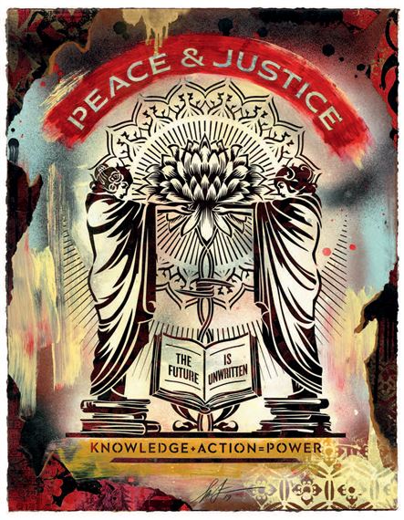 Shepard Fairey | Knowledge + Action (2019) | MutualArt