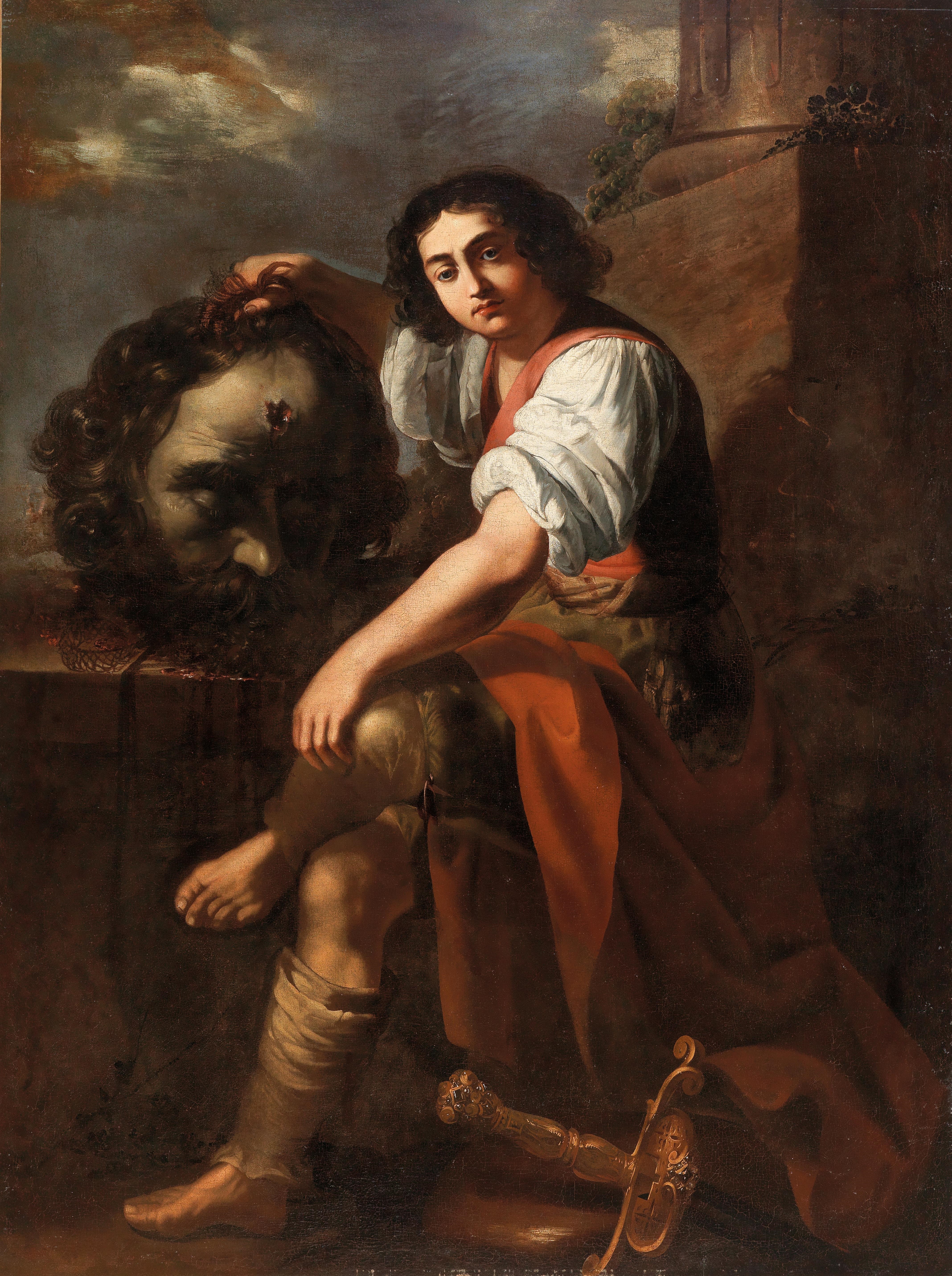 Artwork by Artemisia Gentileschi, David with the head of Goliath, Made of Oil on canvas