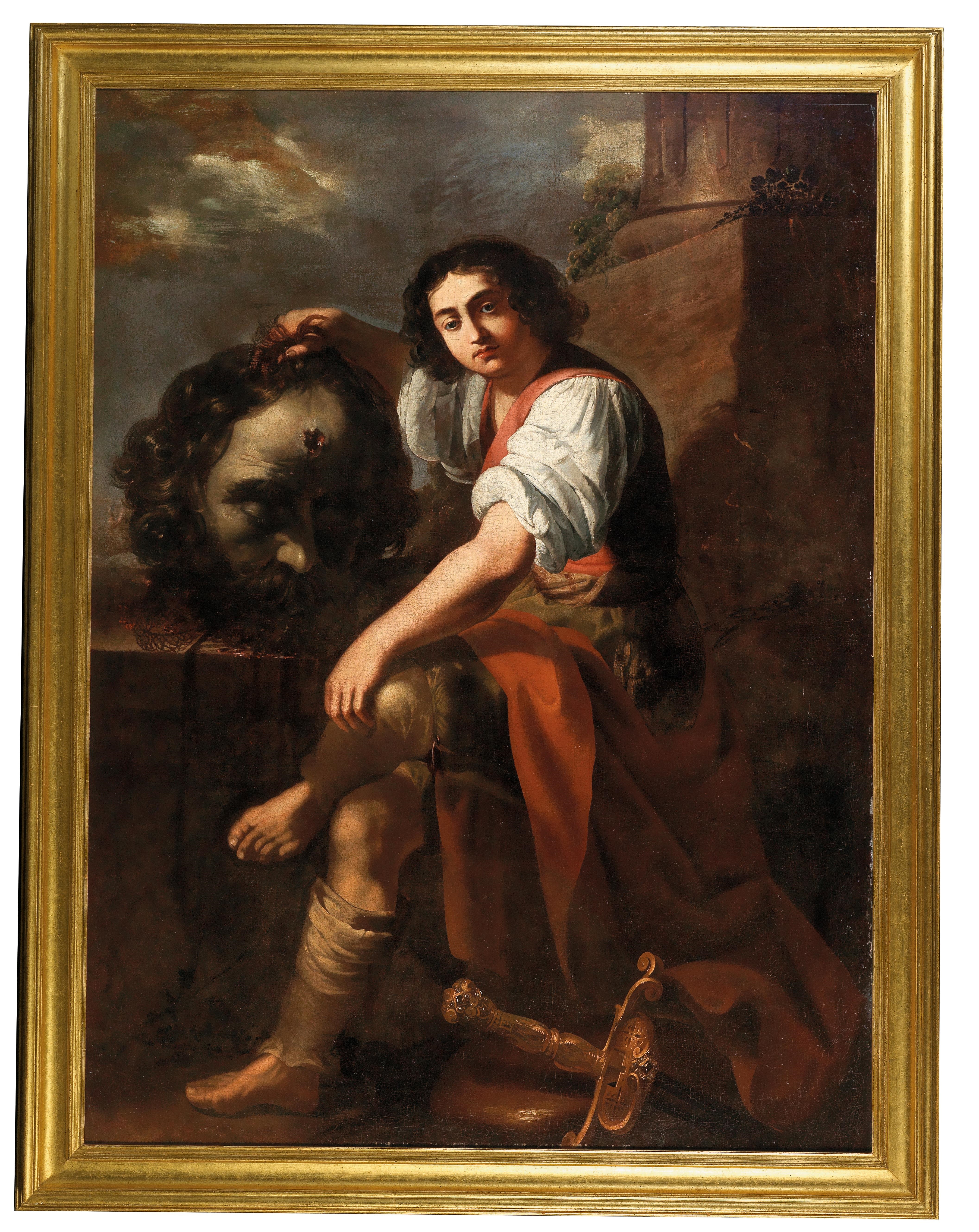 Artwork by Artemisia Gentileschi, David with the head of Goliath, Made of Oil on canvas