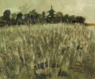 Landscape with a pond