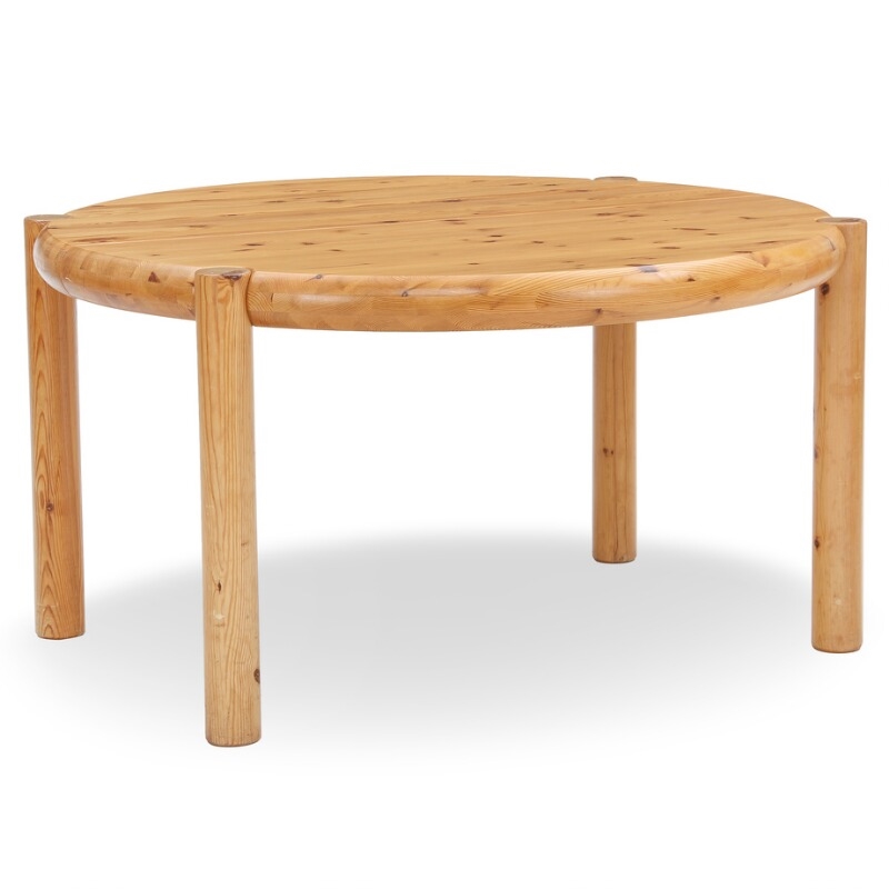 Rainer Daumiller | Circular dining table of solid pine with extension ...
