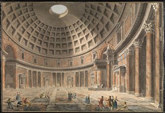 Uggeri Angelo View Of The Interior On The Pantheon Mutualart